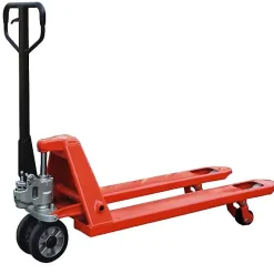 Transpalette roues directrices caoutchouc, galets polyuréthane - Palette fermée - Fourches 1150x540mm - Charge max 2500kg -