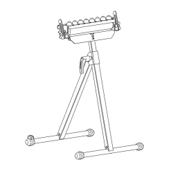 Treteau support rouleau en acier réglable en hauteur Magnusson charge max 80 kg, 1 pièce