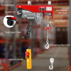 Treuil Electrique et Bras de support de palan électrique,Chevre de Levage 220v 1450W