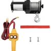 Treuil électrique 12 V 907 kg Télécommande filaire