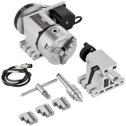 Tête de division, mandrin 3 mâchoires K11-100 mm, diviseur fraiseuse CNC 4ème axe.