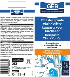 Tube pâte décapante étain/cuivre 125 ml