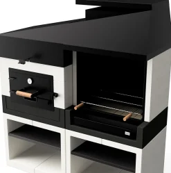 TUOZI - Cuisine Extérieure Kitaway Otte Barbecue + Four - 168 x 63 x 192 cm. Barbecue en Pierre avec Four à Bois pour Jardin