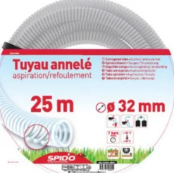 Tuyau annelé ø32 mm L.25 m H. 357 mm