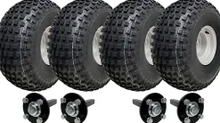 Twin axle - ATV quad trailer kit 620kg capacity, 22x11.00-8 knobby wheels (no hi