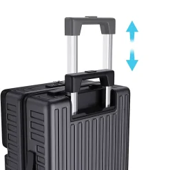 Valise 2 Pièces, Coque Rigide En Abs, Serrure à Combinaison Tsa Et Poignée Télescopique, Noire