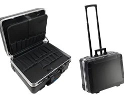 Valise rigide avec 2 roulettes et poignée télescopique - Malette à outils vide - FAMEX 600-L