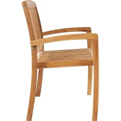 vidaXL Banc 2 places empilable de jardin 128,5 cm Bois de teck solide