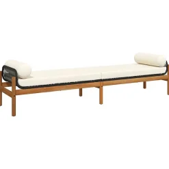 vidaXL Banc de Jardin avec Coussin, Siège avec Housse, Meuble de Terrasse Patio Parc Balcon Extérieur, Moderne, Noir Résine 366299