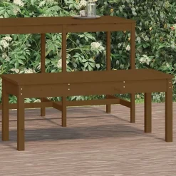 vidaXL Banc de jardin marron miel 109x44x45 cm bois de pin massif 824007