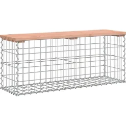 vidaXL Banc jardin design gabion 103x31,5x42 cm bois massif de douglas 834351