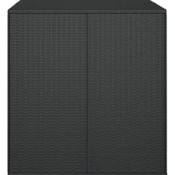 vidaXL Boîte à coussins de jardin Résine tressée 100x97,5x104 cm Noir