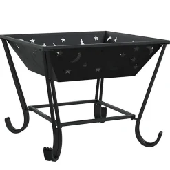 vidaXL Foyer avec tisonnier 50 cm XXL acier, chauffage, chauffe-terrasse, foyer extérieur, cheminée, chauffage d'extérieur, 360065