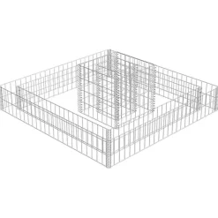 vidaXL Jardinière en gabion Acier galvanisé 120x120x20 cm