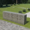 vidaXL Mur en gabion avec couvercles Acier galvanisé 300 x 50 x 100 cm