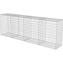 vidaXL Mur en gabion avec couvercles Acier galvanisé 300 x 50 x 100 cm