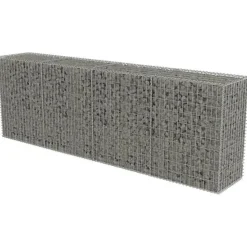 vidaXL Mur en gabion avec couvercles Acier galvanisé 300 x 50 x 100 cm