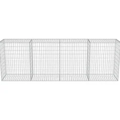 vidaXL Mur en gabion avec couvercles Acier galvanisé 300 x 50 x 100 cm