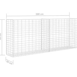 vidaXL Panier de gabion Acier inoxydable 85 x 30 x 200 cm