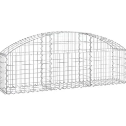 vidaXL Panier de Gabion, Cage à Gabion, Mur de Gabion, Panier à Pierre, Gabion pour Pierre Jardin Patio Extérieur, 153442