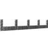 vidaXL Panier de gabion en forme de U avec 5 poteaux Fer 500x20x100 cm