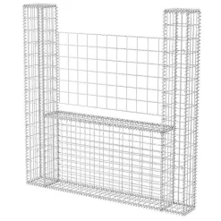 vidaXL Panier de gabion en forme de U Acier galvanisé 160x20x150 cm