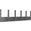 vidaXL Panier de gabion en forme de U avec 6 poteaux Fer 620x20x200 cm