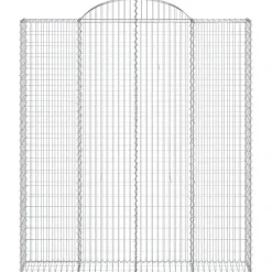 vidaXL Panier de Gabions Arqué Cage à Gabion Mur de Gabion Panier à Pierre Gabion pour Pierre Jardin Patio Extérieur 153491