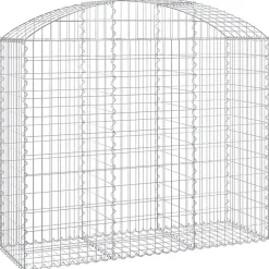 vidaXL Panier de Gabions Arqué Cage à Gabion Mur de Gabion Panier à Pierre Gabion pour Pierre Jardin Patio Extérieur 153456