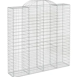 vidaXL Paniers à gabions arqués 4 pcs 200x50x200-220 cm Fer galvanisé 3146427
