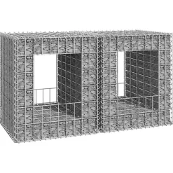 vidaXL Poteaux à panier de gabion 2 pcs 50x50x60 cm Fer