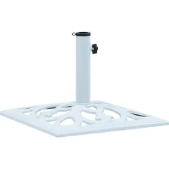 vidaXL Socle de parasol Blanc 12 kg 49 cm Fonte 47867