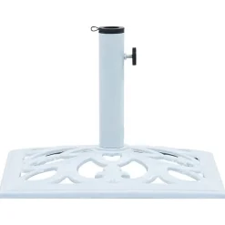 vidaXL Socle de parasol Blanc 12 kg 49 cm Fonte 47867