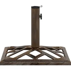 vidaXL Socle de parasol Bronze 44x44x31 cm Fonte 317762