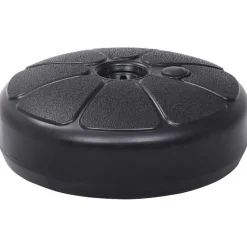 vidaXL Socle de parasol Rempli de sable/d'eau 15 L Noir