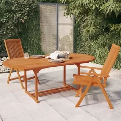 vidaXL Table de jardin 200x100x75 cm Bois d'eucalyptus solide 316068