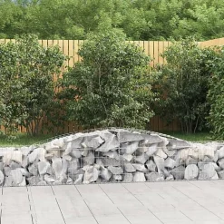 vidaXL 10x Paniers à Gabions Arqués Cages à Gabions Arquées Murs de Gabion Barrières de Jardin Terrasse Extérieur 3146965