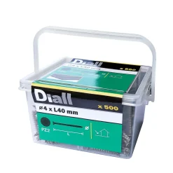 Vis pour terrasse Pozidriv acier 4 x 40 mm Diall, 500 pièces