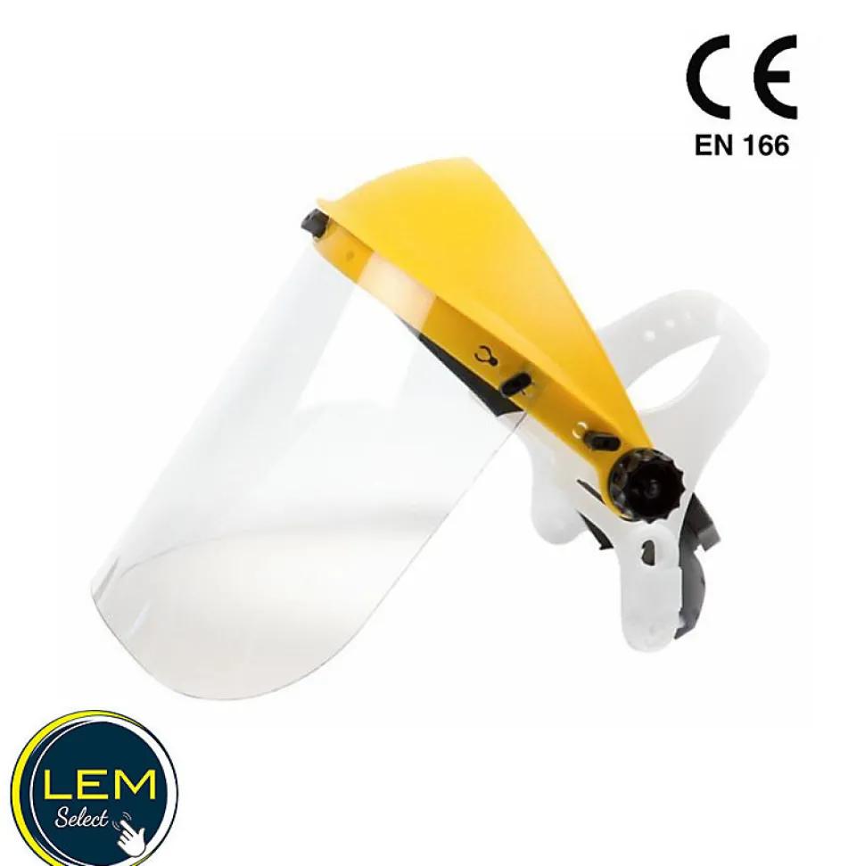 Visière de protection professionnelle avec écran en polycarbonate et bandeau réglable