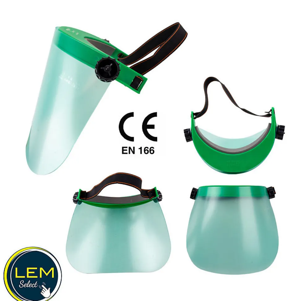 Visière de protection réglable en polycarbonate avec pare-soleil