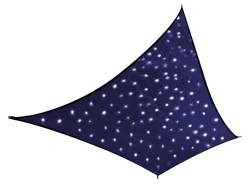 Voile d'ombrage rectangle avec LED bleu 300 x 200 cm