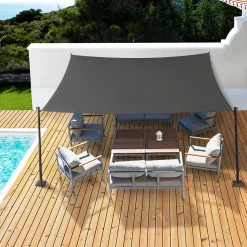 Voile d'ombrage rectangulaire 3x4 M gris