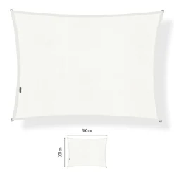 Voile d'ombrage rectangulaire 2 x 3 m 250g/m², arctic white