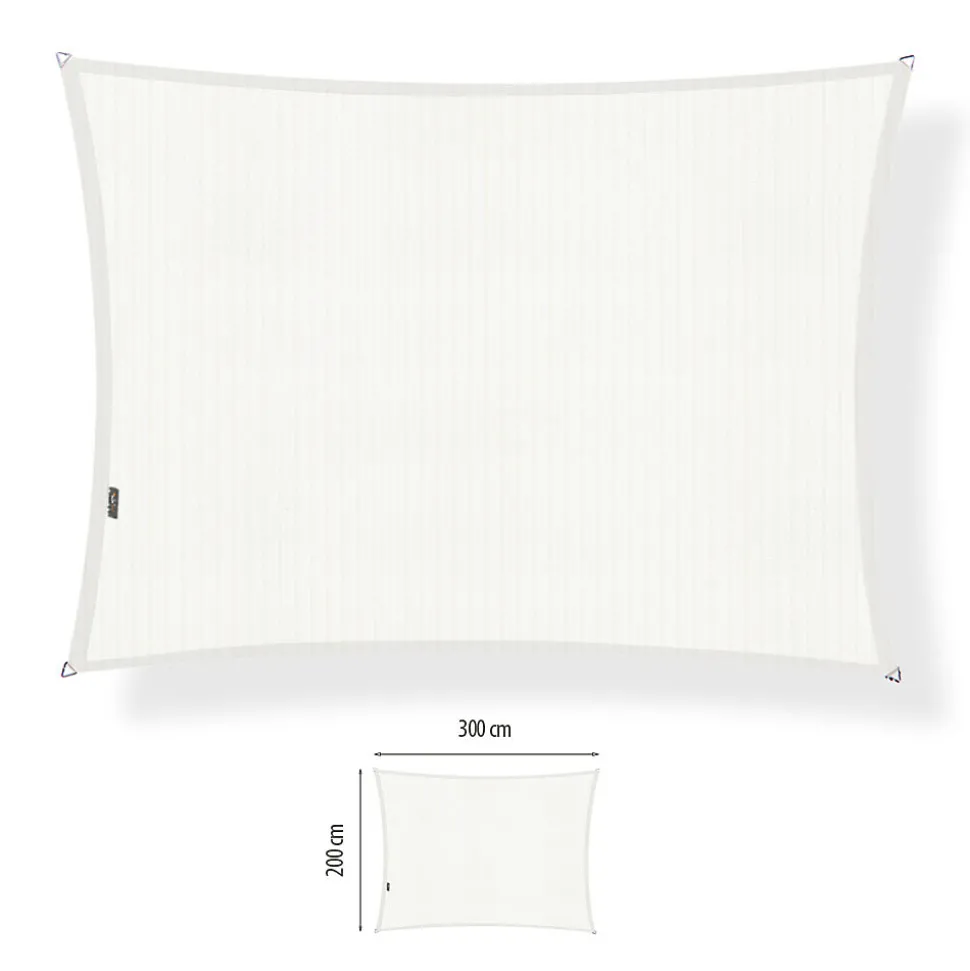 Voile d'ombrage rectangulaire 2 x 3 m 250g/m², arctic white