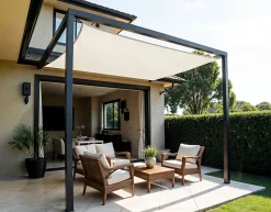Voile d'ombrage rectangulaire 3 x 4 m 250g/m², acrtic white