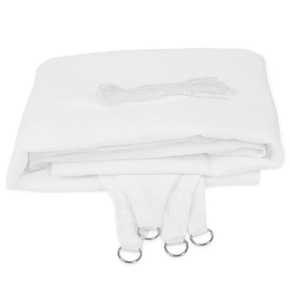 Voile d'ombrage, Respirant, Blanc 3,6 x 3,6 x 5,1 m, Triangulaire