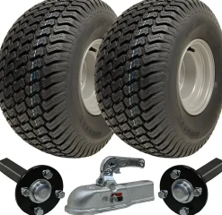 20x10.00-8 ATV Grass Trailer Kit, Hub & Stub Axles, Cast Hitch Road Legal 900kgs