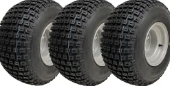18x9.50-8 ATV Pneu Knobby monté sur jante 4 clous 100mm PCD Wanda P322 (Lot de 3)