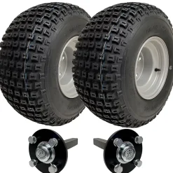 18x9.50-8 ATV Quad Trailer Kit Knobby Wheels Hub & Stub Axles 204kgs Capacity