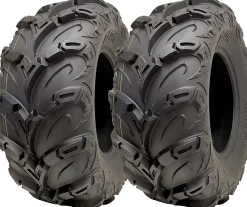 25x10.00-12 ATV Quad Tyres OBOR Mudsling E-Marked Road Legal 200kgs (Set of 2)